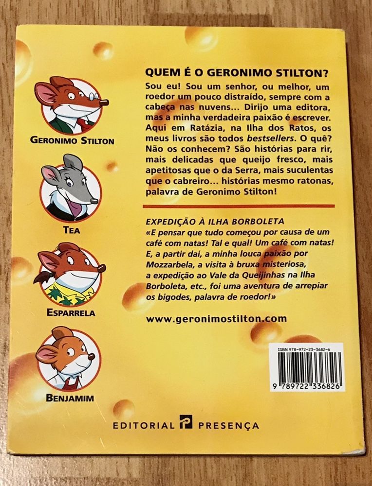 Livro: Geronimo Stilton, Expedição à ilha borboleta (como novo)