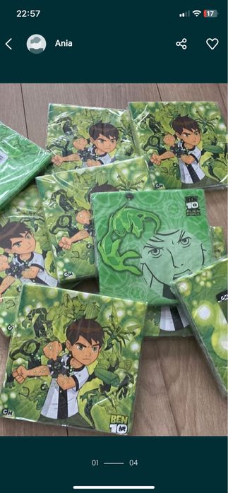 Noqe serwetki ben 10 3?opakowakowania