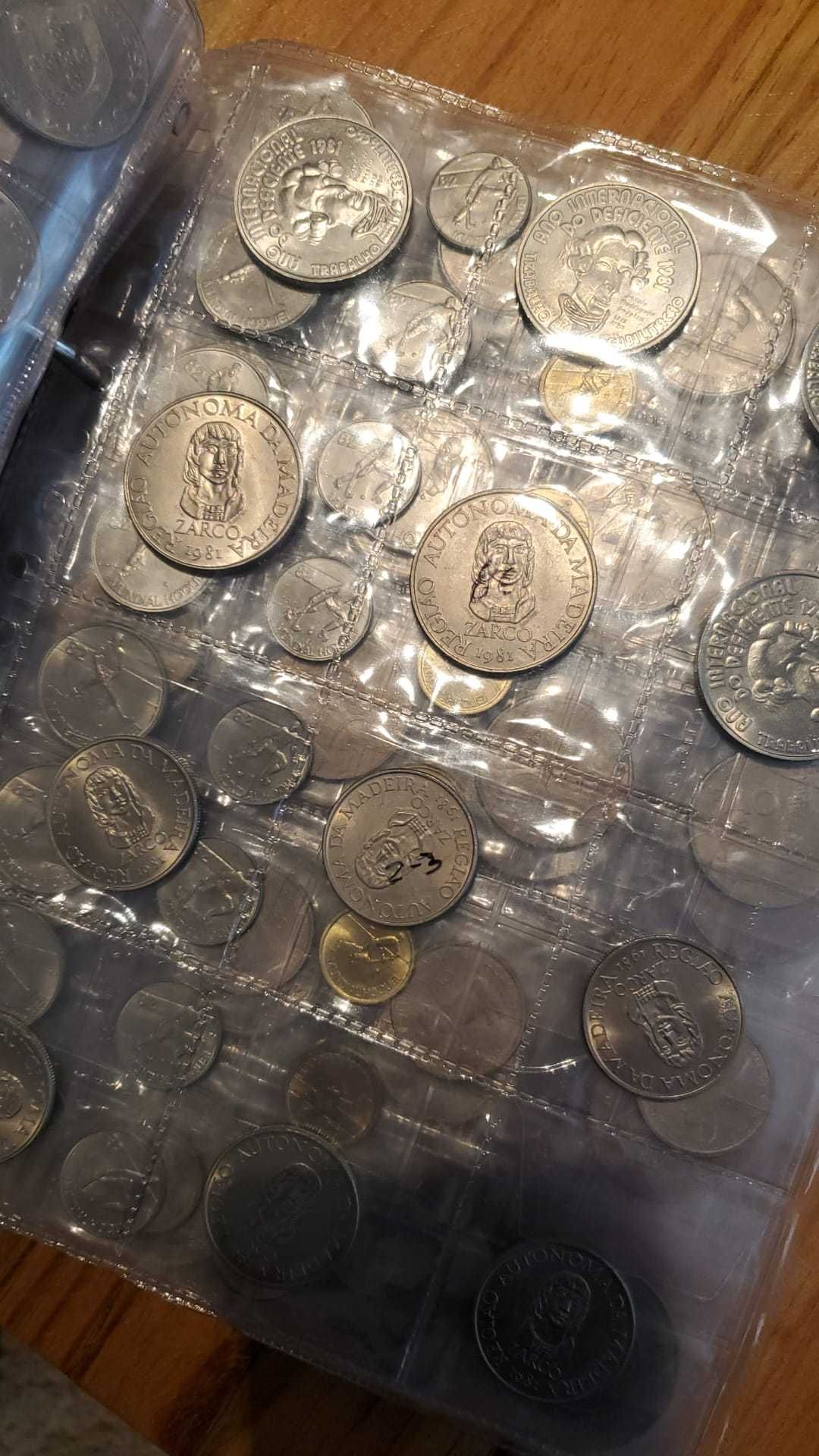 330 moedas comemorativas com várias séries completas, anos 70 a 2000