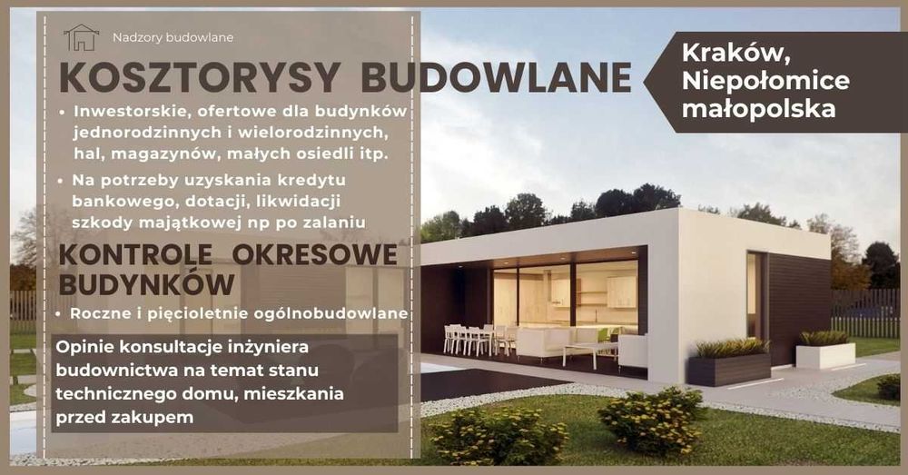 Kosztorysy kontrole okresowe budynków konsultacje przed zakupem Kraków