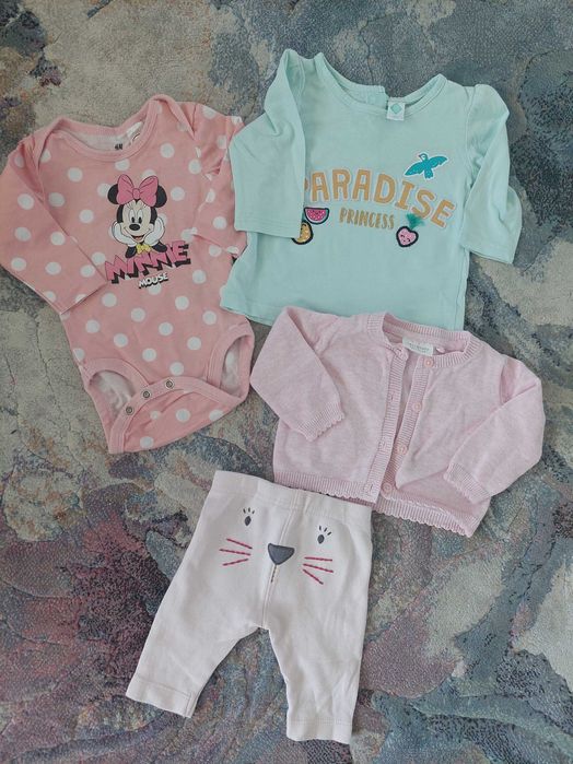 Zestaw ubranek H&M, next, roz.0-3 mies. stan bardzo dobry