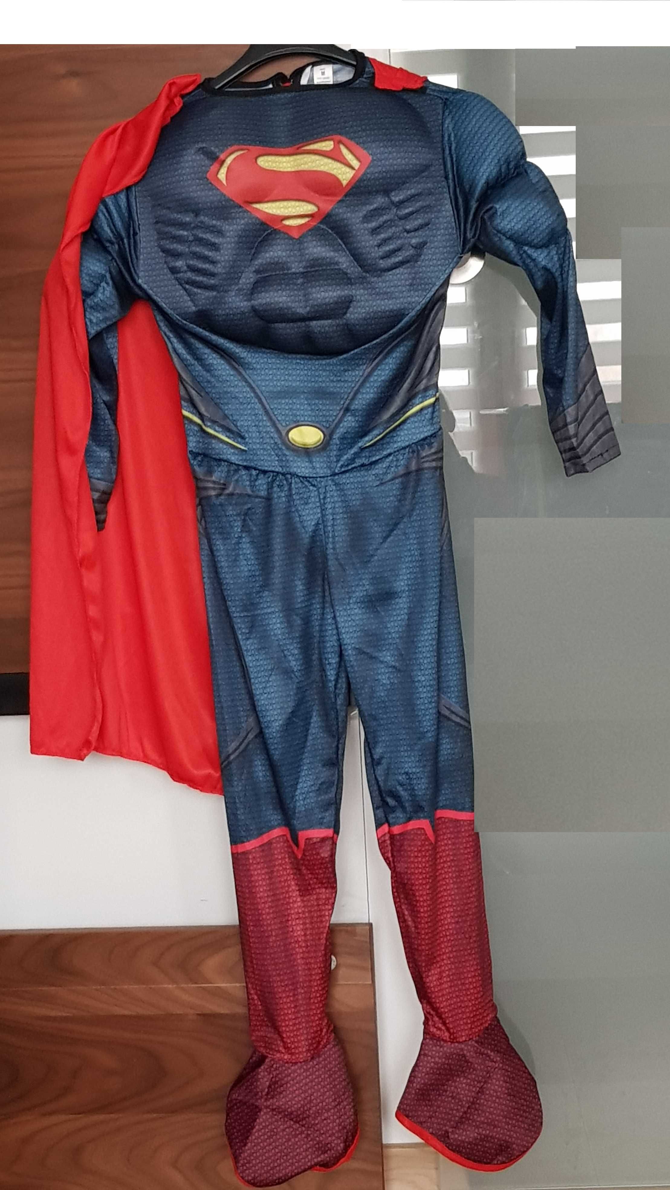 Strój karnawałowy Superman dla chłopca mięśnie 116-128/M/ 6-7 lat-Nowy