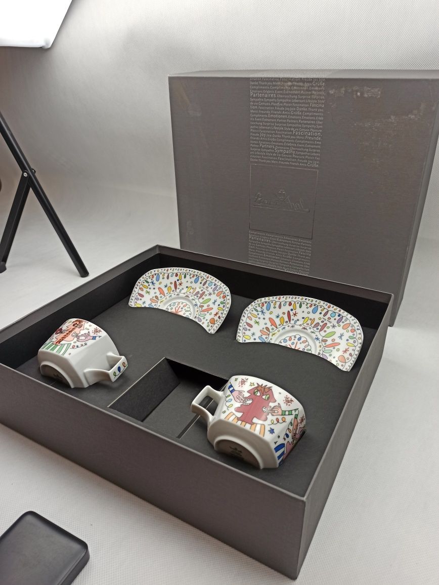 Zestaw kolekcjonerski Rosenthal Flash James Rizzi filiżanki Nowy