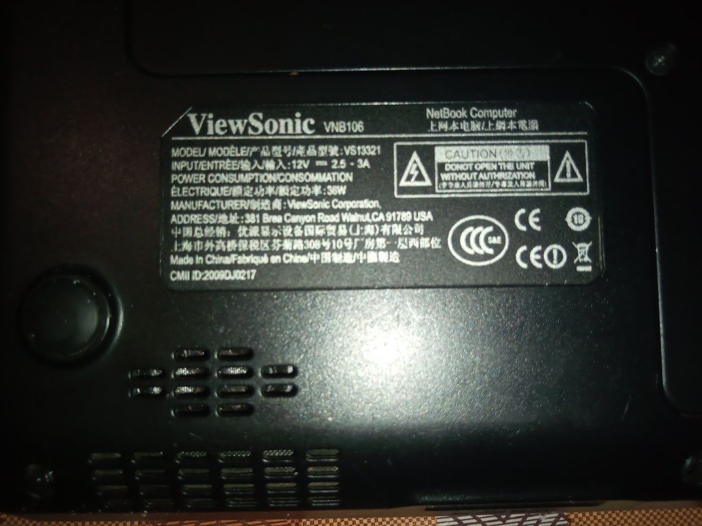 Viewsonic vnb 106 нетбук рабочий