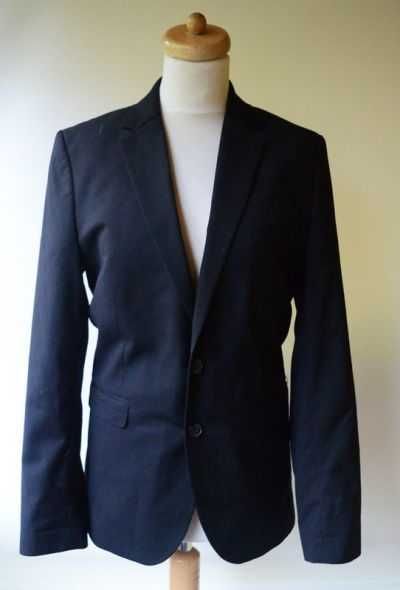 Marynarka Czarna H&M 46 Regular Fit Blezer