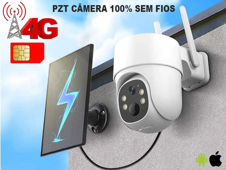 Alarme Tuya sem Fios GSM/WiFi + Câmara Segurança Solar 4G (NOVO)