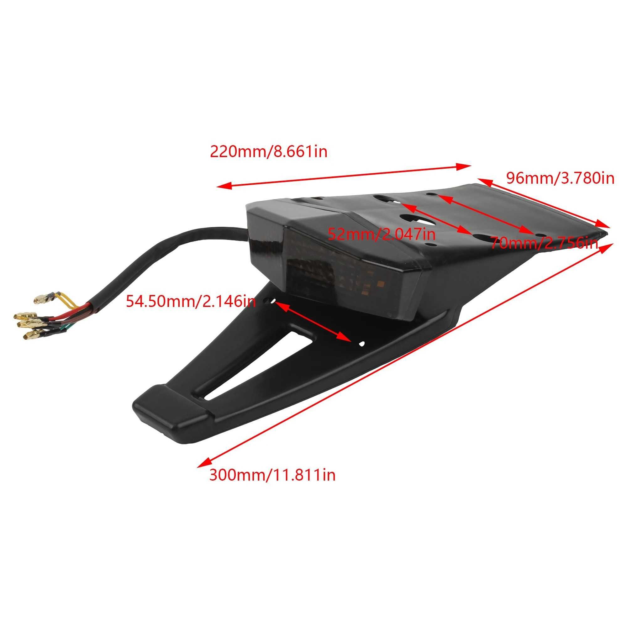 Rabeta farolim traseiro LED motocross piscas