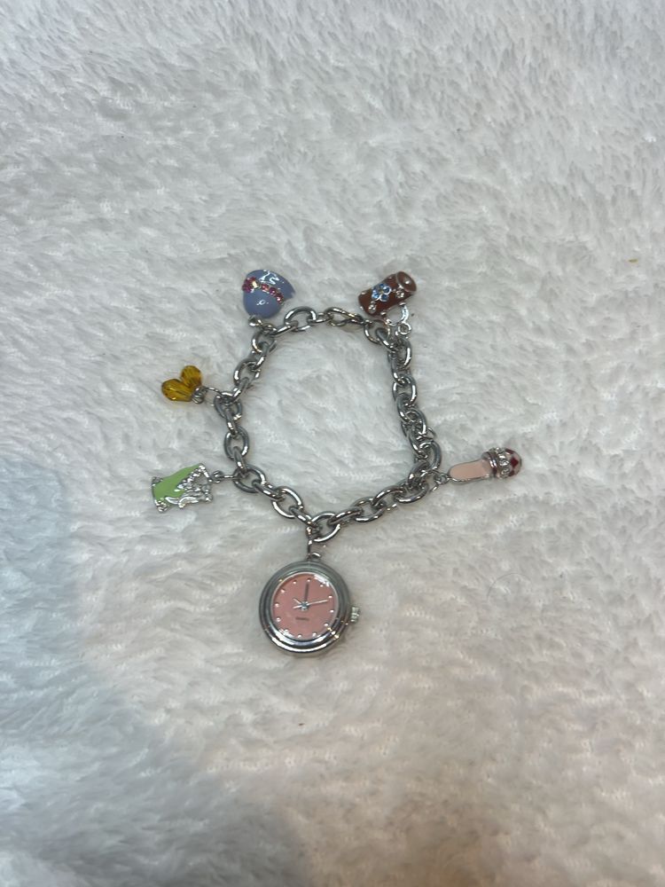 Bransoletka zegarek Quartz zawieszki wisiorki kolorowa multicolor 28