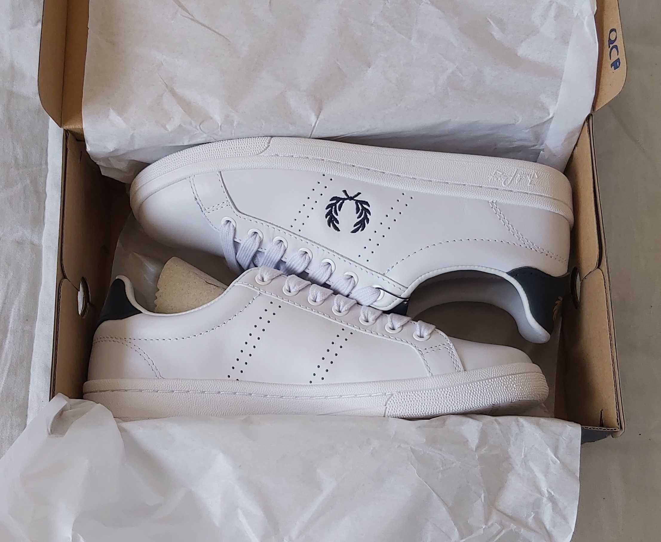 Ténis Sapatilhas Fred Perry B721, Branco, Tamanho 38, Novos