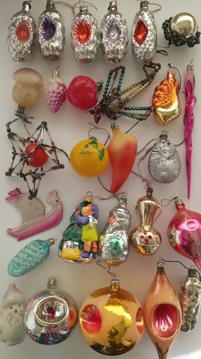 Глинка  лампочки  елочные  игрушки ссср