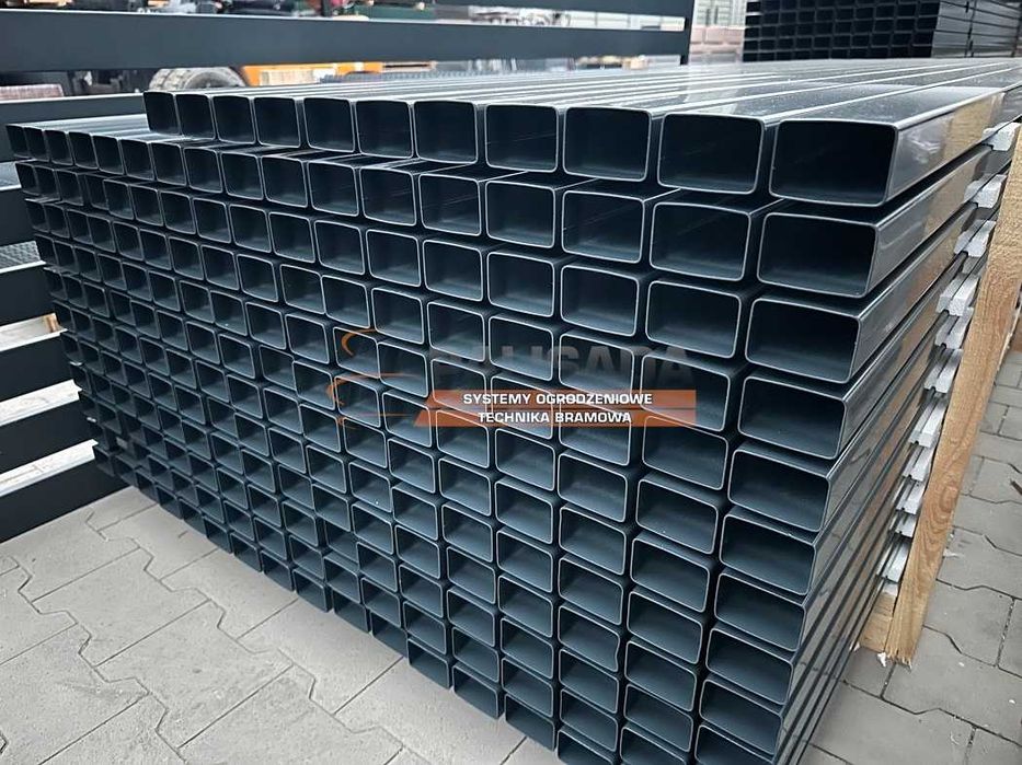 SŁUPKI do ogrodzenie PANELOWE 60x40x2 mm - 230 cm 2,3 m | MOCNE 2,0 mm