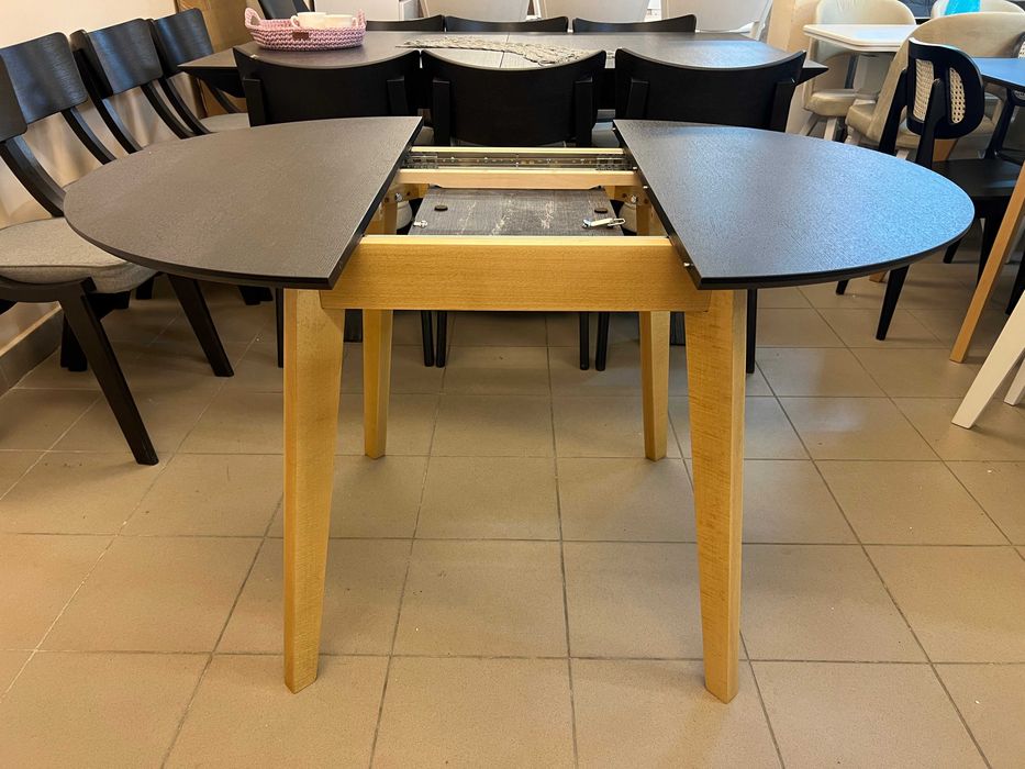 Стіл Марс Д90+30 кухонний круглий розкладний буковий на кухню бук