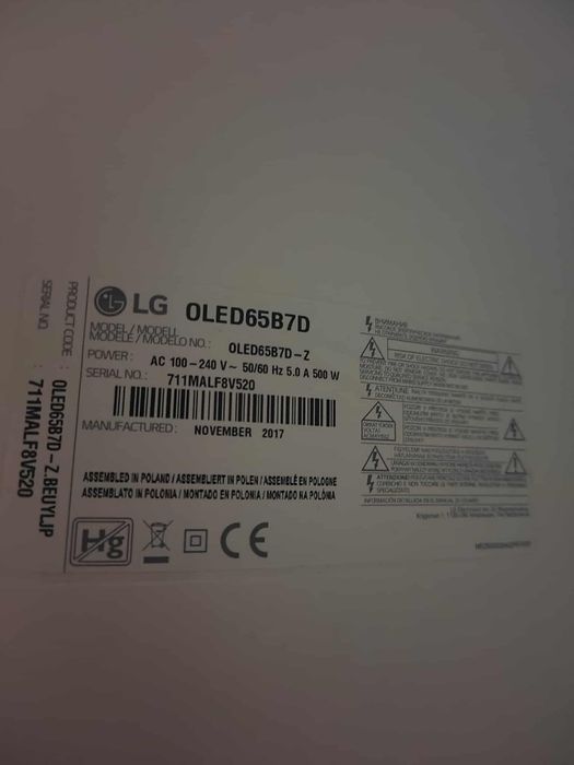 LG 65 cali OLED 4K Smart TV