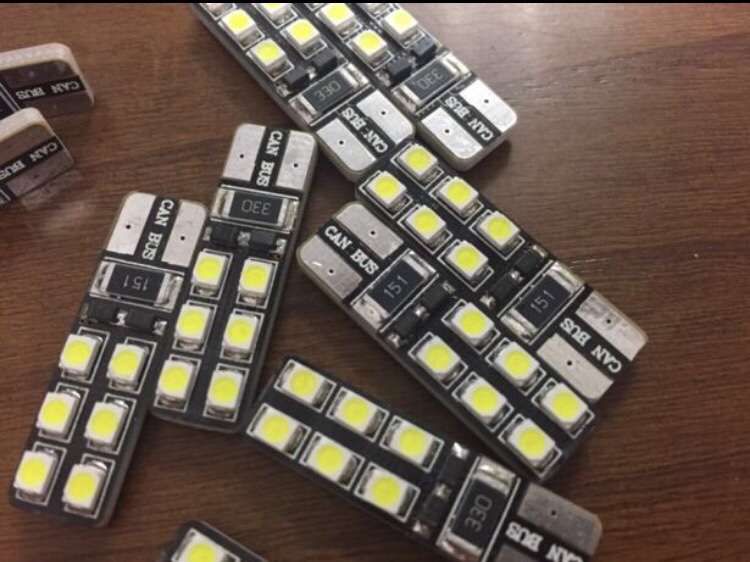 Leds T10 w5w com 12 smd Canbus,Leds tubulares 36/42 mm canbus