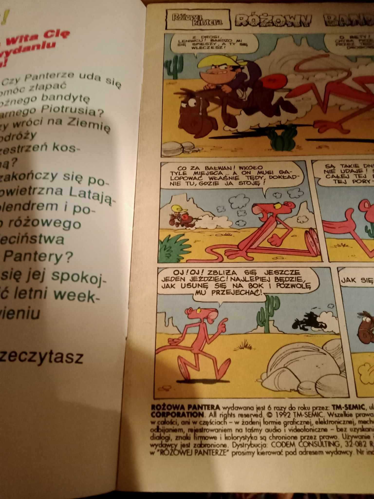 Komiks Różowa Pantera  4/1992.