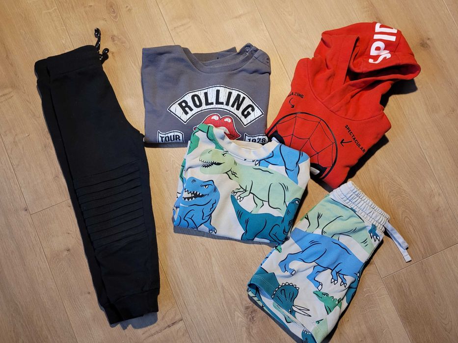 Zestaw ubrań dla chłopca bluzy spodnie r. 98