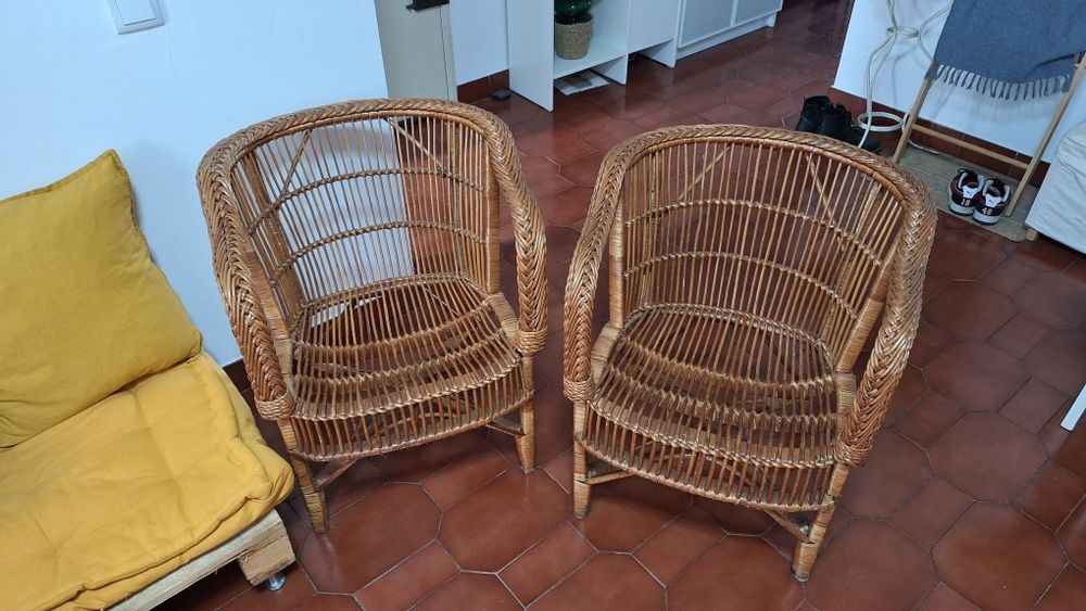 Cunjunto cadeiras em verga