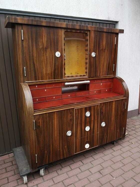 Sekretera Biurko ART-DECO Okazałe Sygnowane Palisander Stare Antyk.
