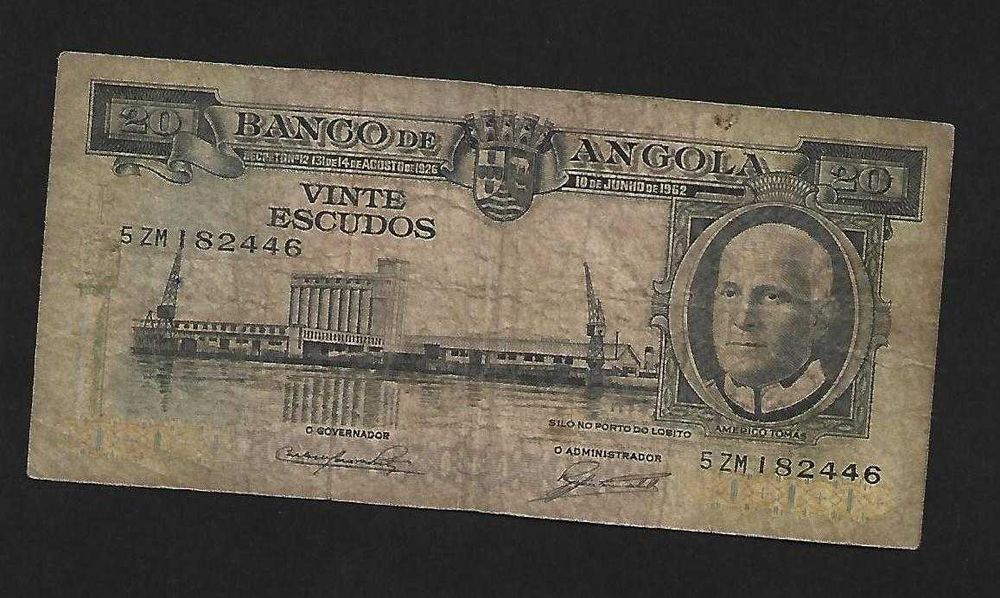 Angola Nota 20$00 de 1962