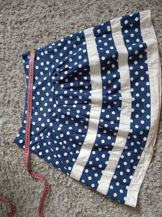 Spodniczka granatowa w biale groszki rozmiar S