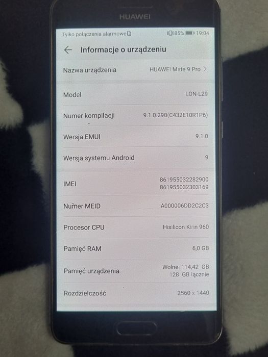 Huawei mate 9 pro lekko uszkodzony