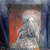 Metallica, fantasy, kurtka ręcznie malowana