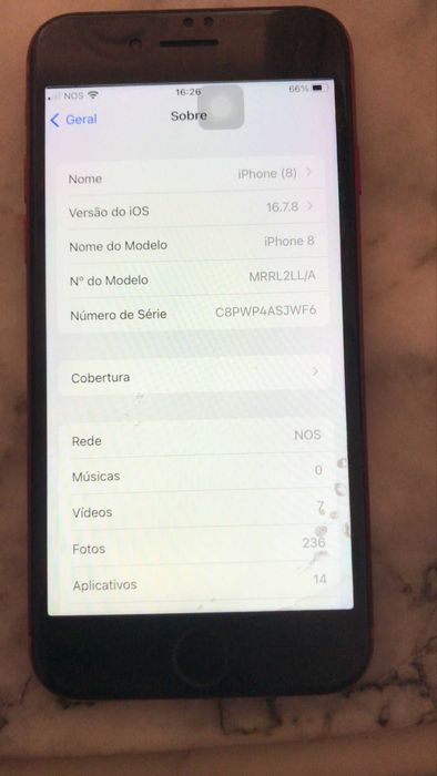 iPhone 8 usado com alguns detalhes na parte de trás