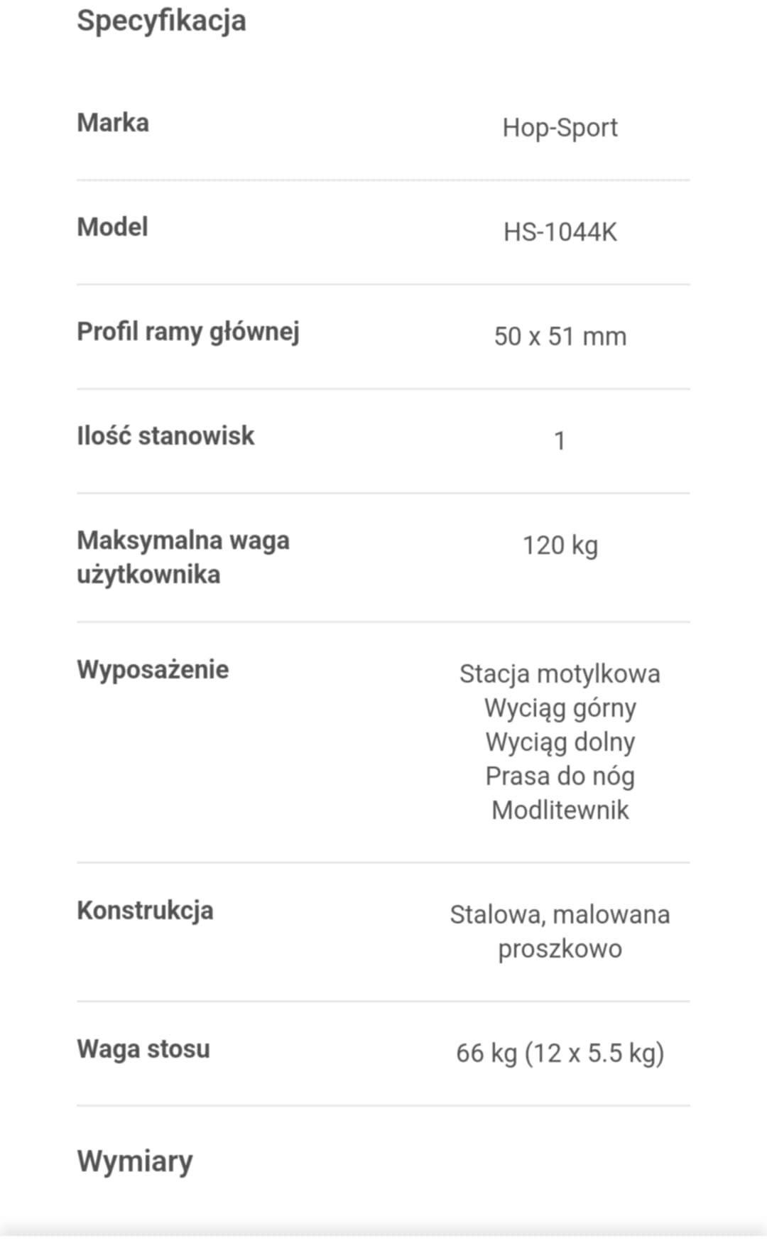 Atlas jednostanowiskowy Hop Sport
