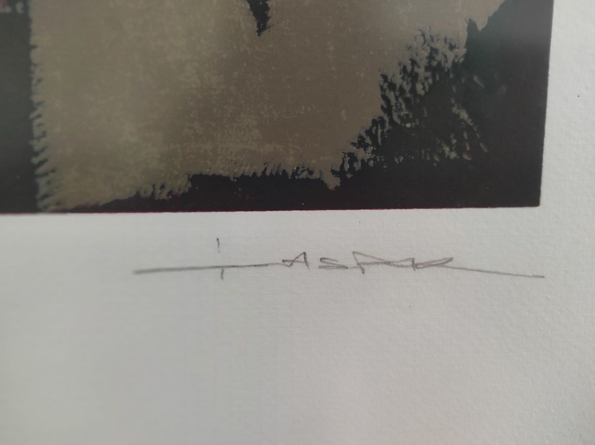 Litografia assinada e de edição limitada