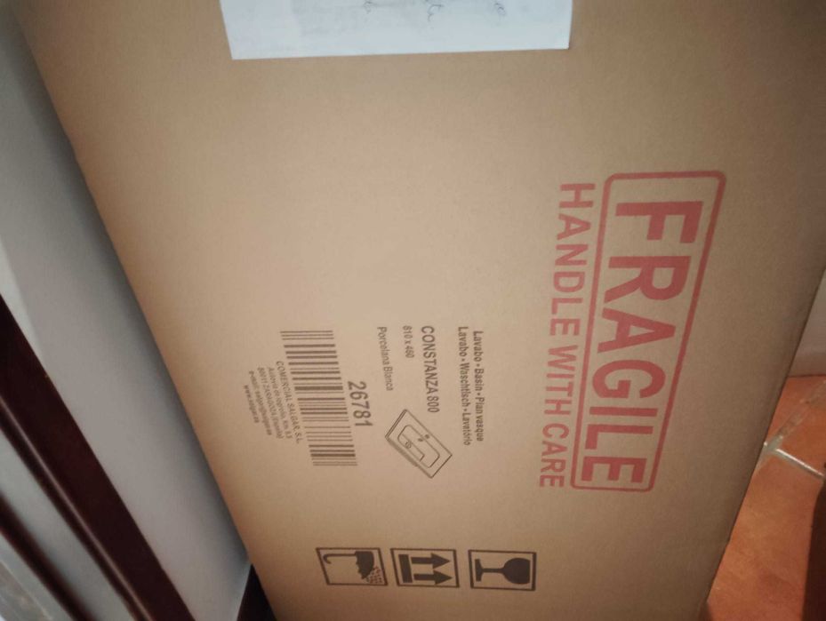 Lavatório de encastrar 81 cm branco Leroy Merlin Novo