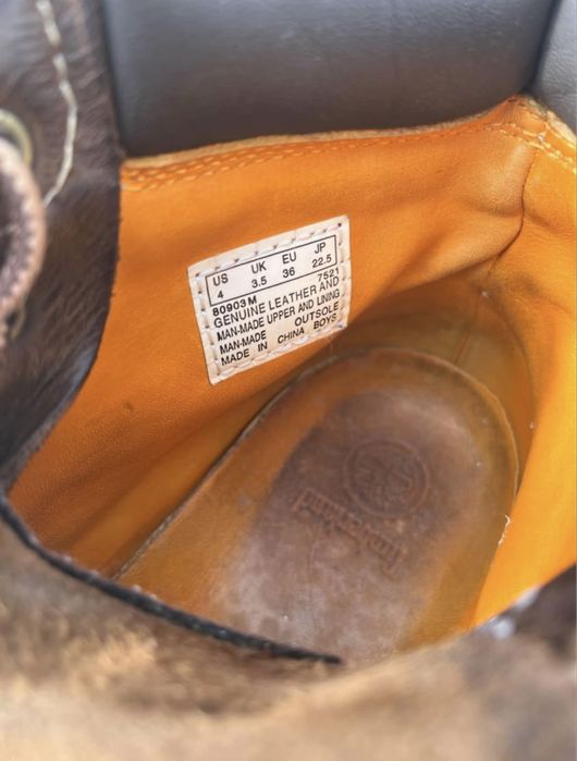 Botas Timberland de pele castanha