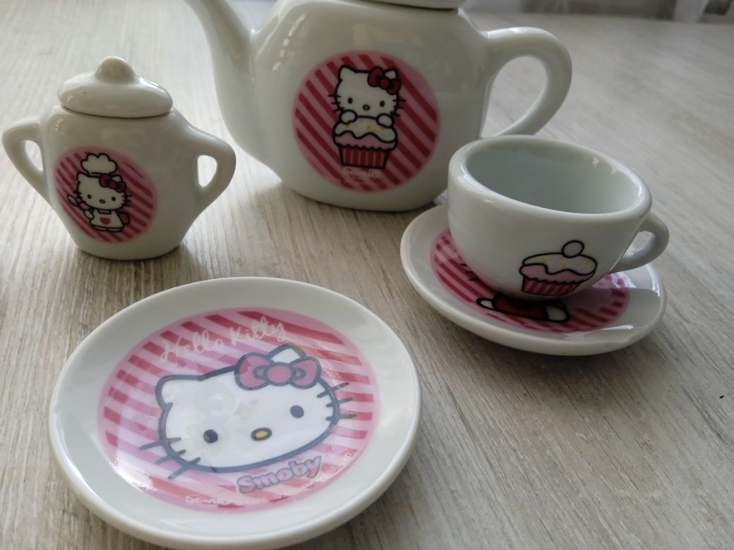 Porcelanowy zestaw hello kitty mini dla dzieci