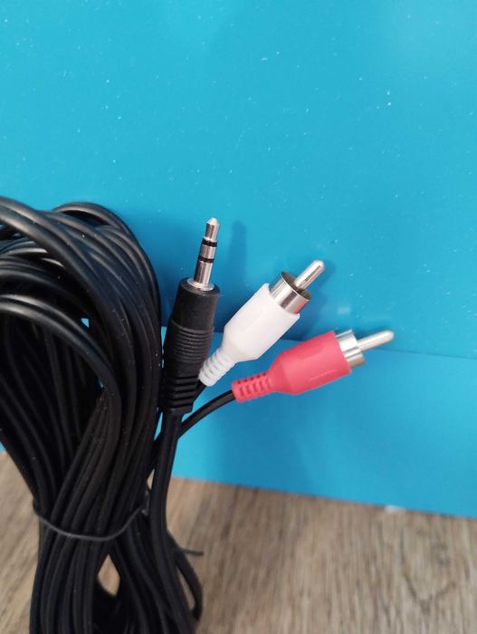 Кабель 5 метров AUX АУХ 3,5 мм на 2 тюльпана 3.5 mm mini Jack 2 RCA