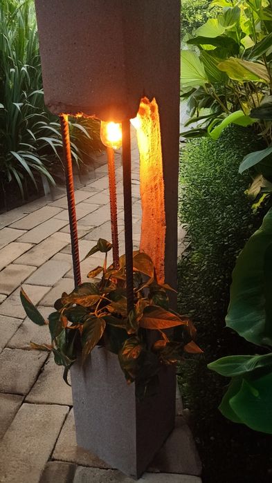 Unikatowa lampa z betonu