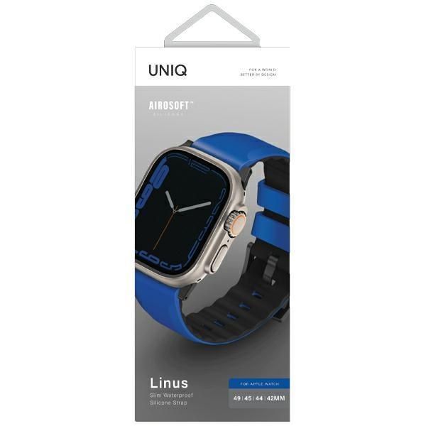 Pasek Uniq Linus do Apple Watch 42/44/45/49 mm, Niebieski