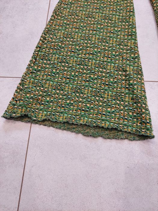 Spodnie dzwony wide Led tweed retro Stradivarius