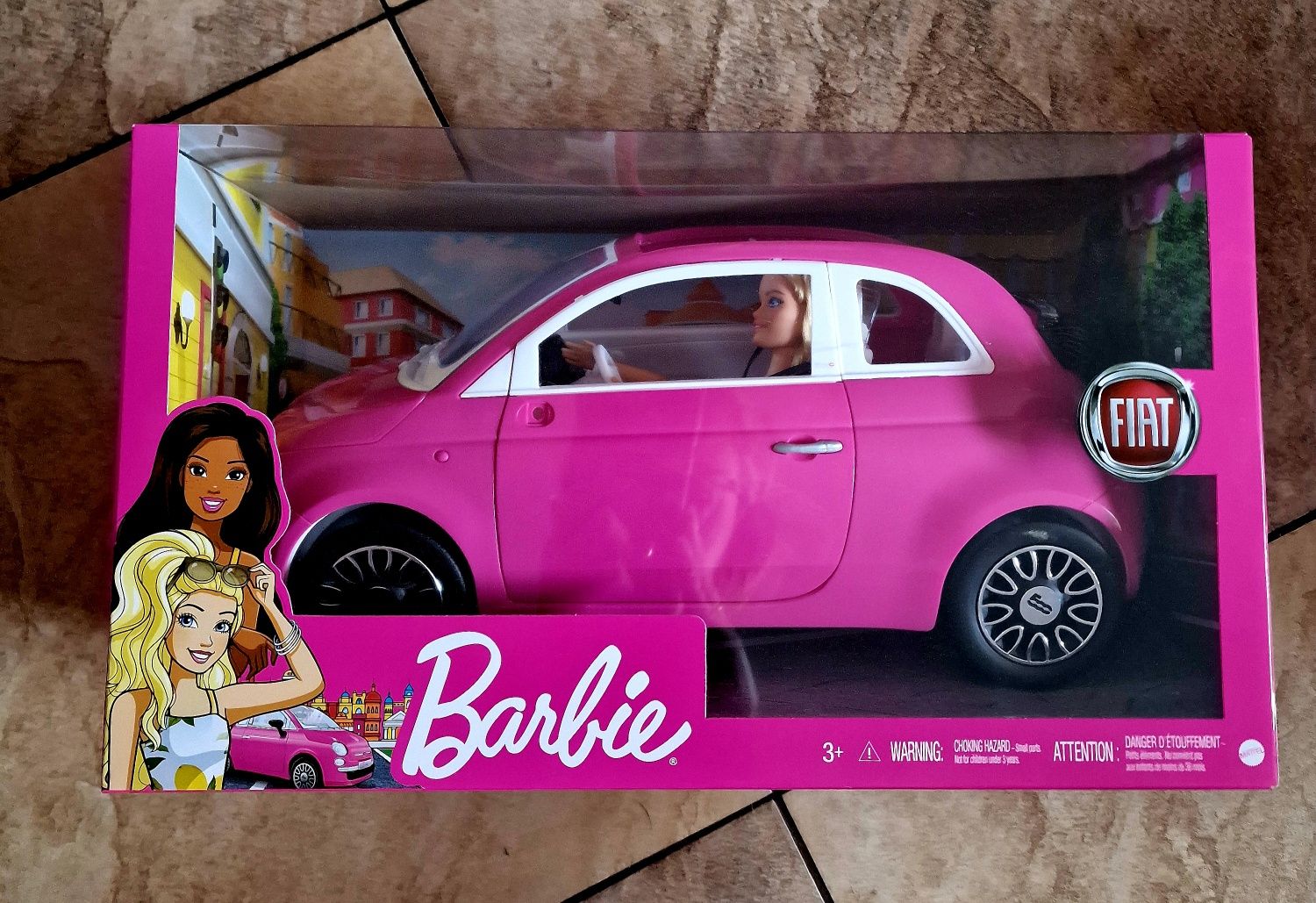 Zestaw Mattel Barbie Lalka i Fiat 500