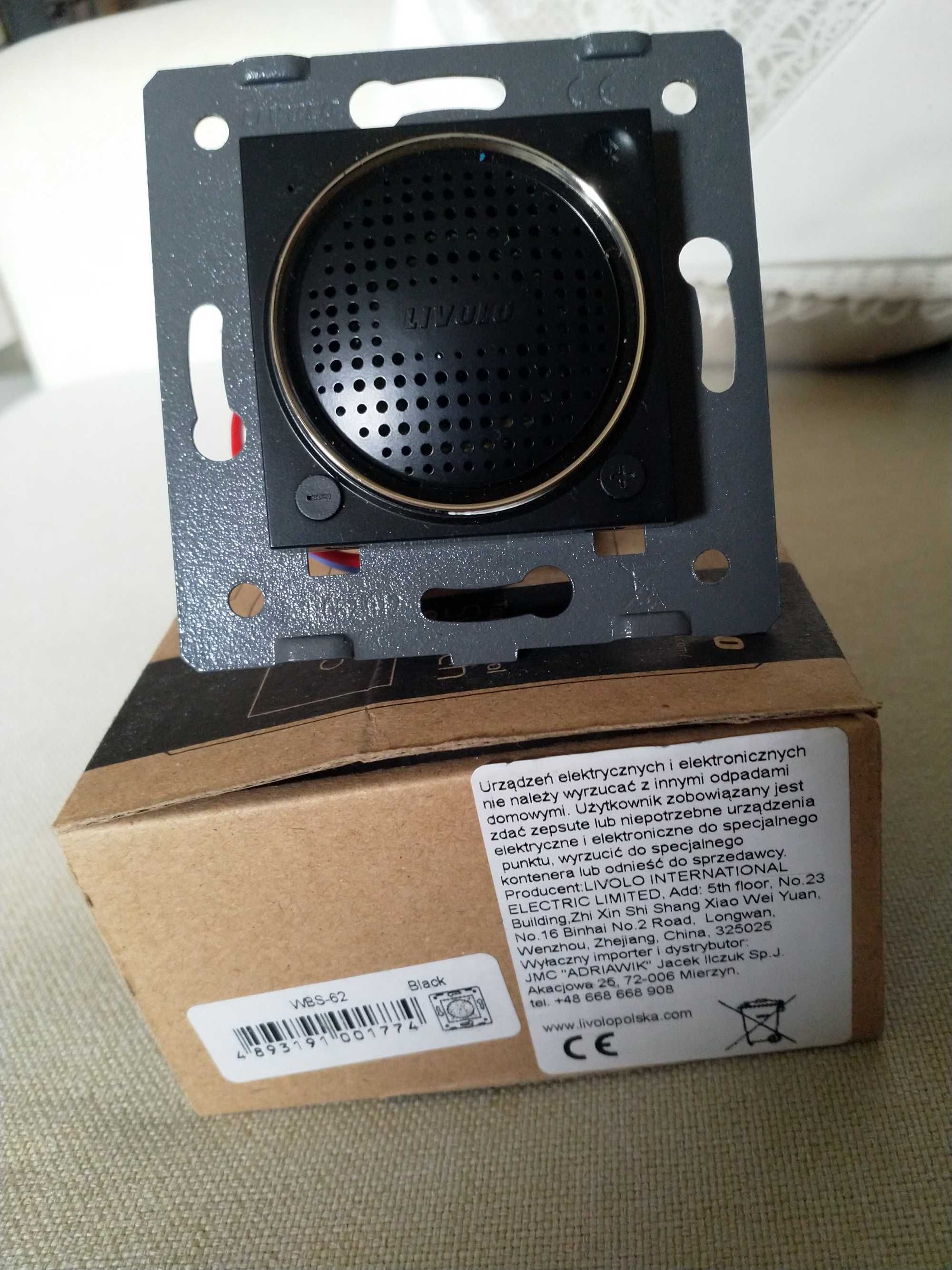Moduł Livolo głośnik bluetooth touch control switch czarny