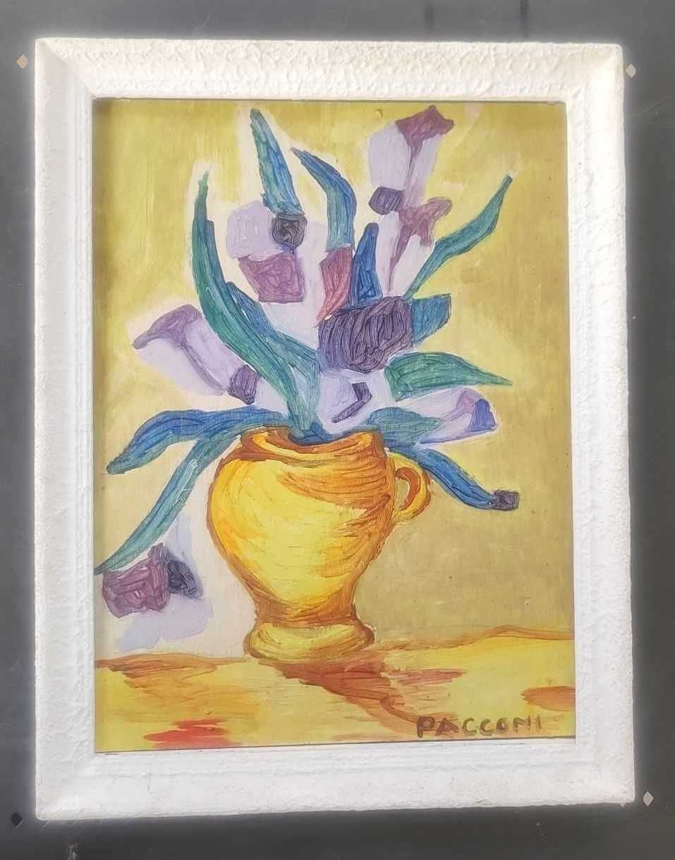 Vaso com arranjo de flores - pintura a óleo antiga - Quadro - Van Gogh