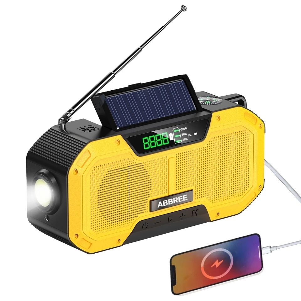 Radio survival solarno-kinetyczne 5000mAh z kompsem