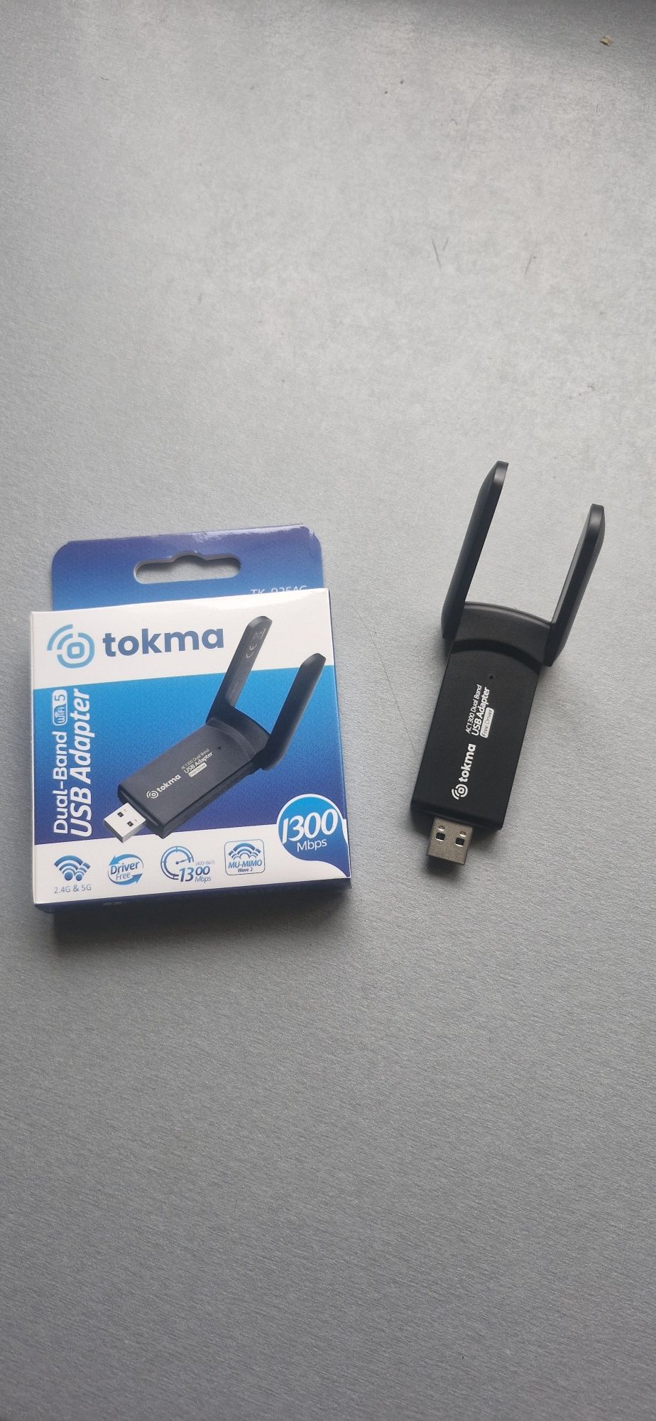 Adapter karta sieciowa Wi Fi na USB z antenami AC 1300Mbps 5Ghz