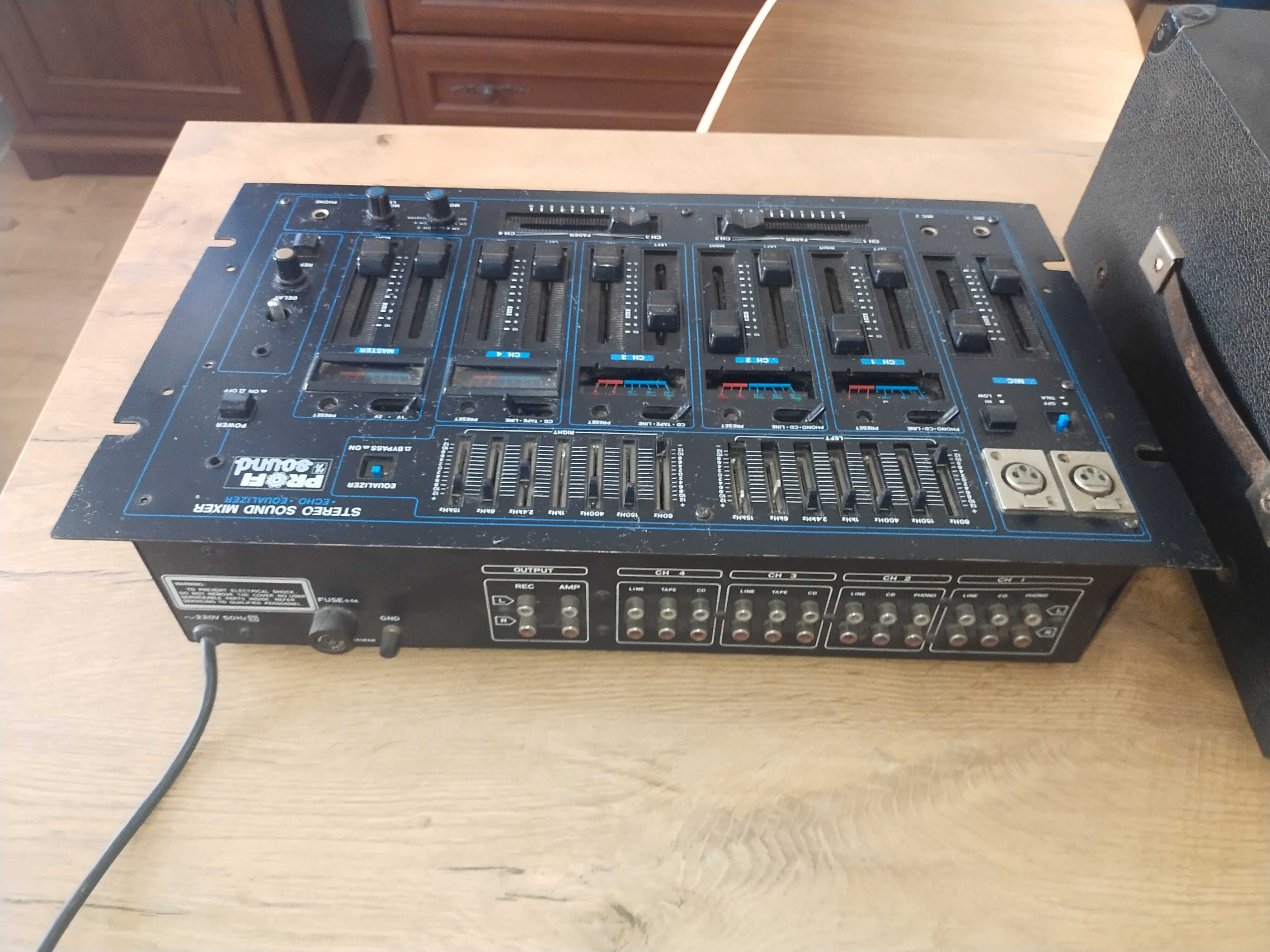 SPRAWNY! wzmacniacz UNITRA + mixer, eltron estrada prl