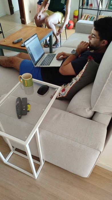 VITTSJÖ
Soporte portátil, blanco/vidrio, 35x65 cm