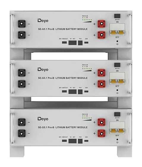 Kit de lítio Deye S5 30 kWh/dia com bateria de 15,36 kWh 90% DOD