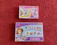 Zestaw Puzzle barbie + domino Sofia the First