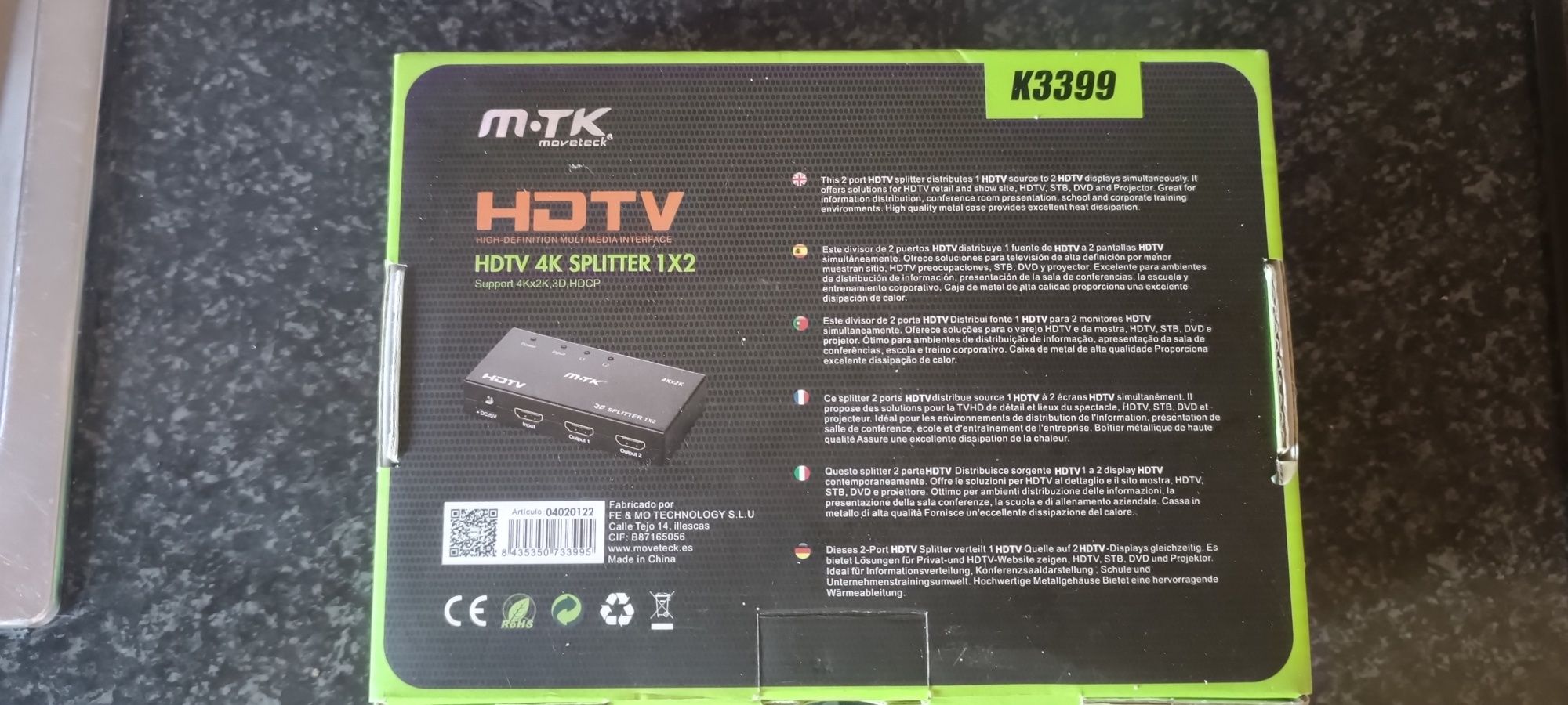 Splitter HDMI MTK 4k
