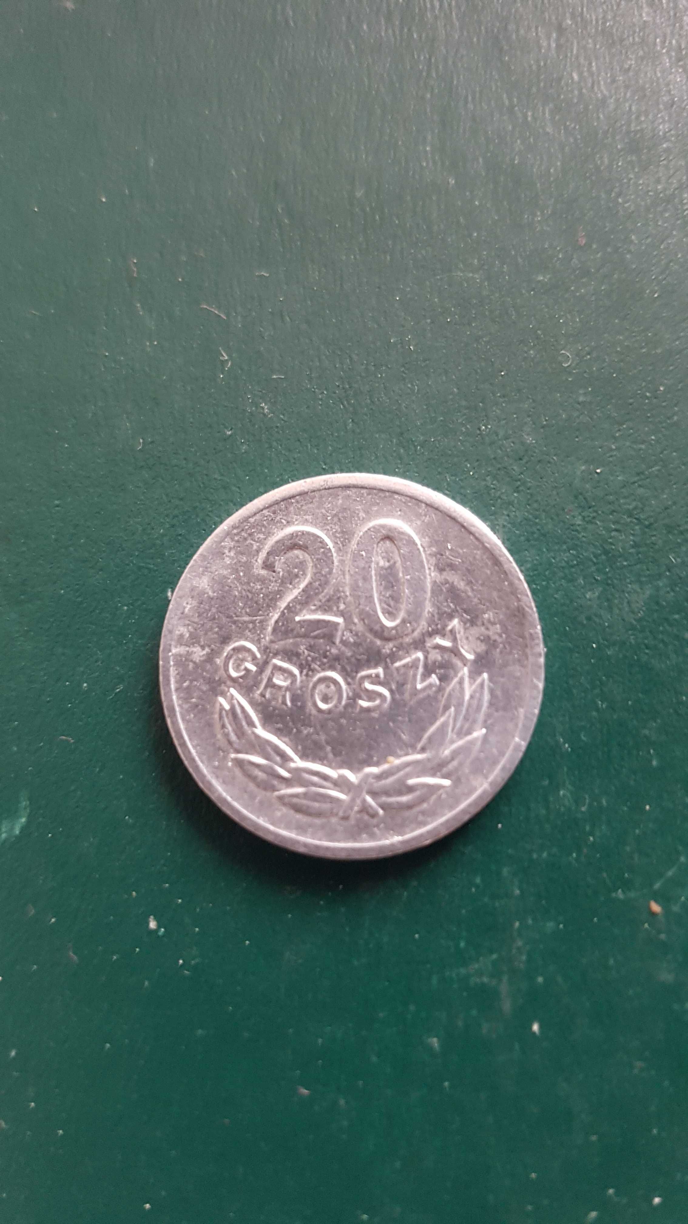 20 groszy 1973 bez znaku mennicy