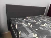 Nowe szare łóżko tapicerowane z materacem 140x200 salon Toruń