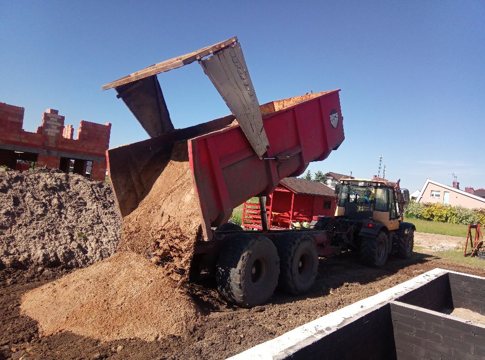 transport ziemia piasek gruz koparko- ładowarka minikoparka drenaż