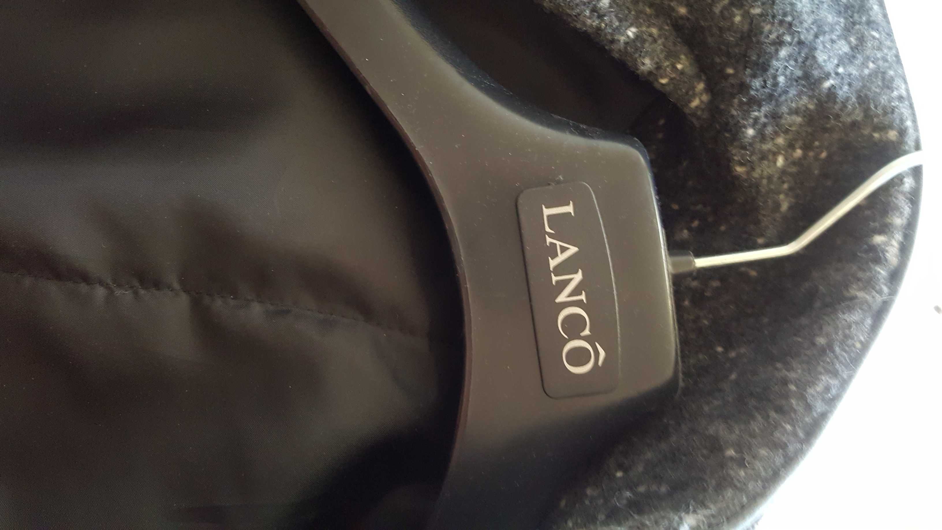 Płaszcz jednorzędowy z paskiem - Lanco - 36